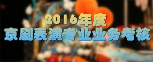 鸡巴内射国家京剧院2016年度京剧表演专业业务考...